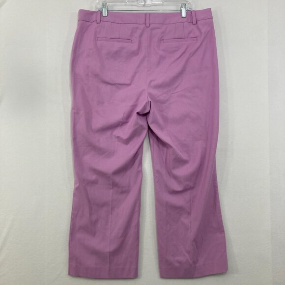 New Talbots size 16 Pink Purple Flare Kick Crop Pants Preppy Office Work - Picture 11 of 12